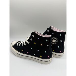 Converse CTAS Eva Lift (Big Kid) Platform, Black/Vintage White/Egret, 6 M US